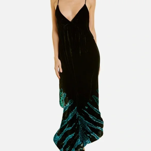 Yfb Clothing Dezie Silk-Blend Maxi Dress
